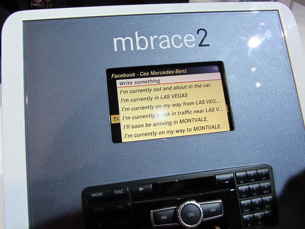 Facebook Built into Mercedes Car