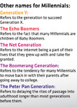 Millennials Other Names